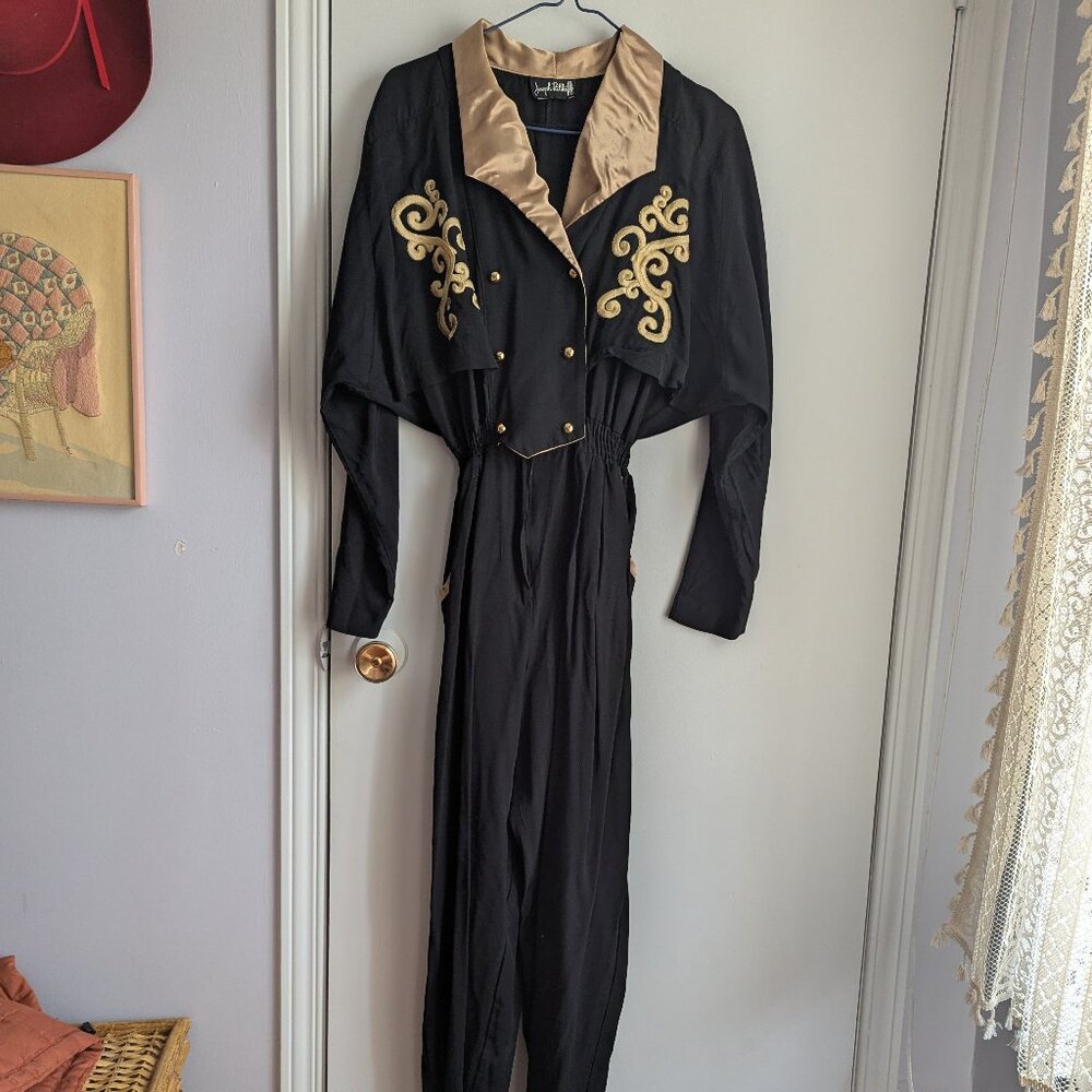 CANADIAN DESIGNER Joseph Ribkoff large black jumpsuit